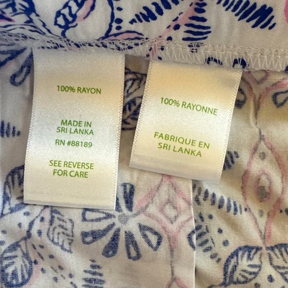 Lilly Pulitzer Blue and Pink High Waist Shorts 6" shorts - Picture 4 of 6